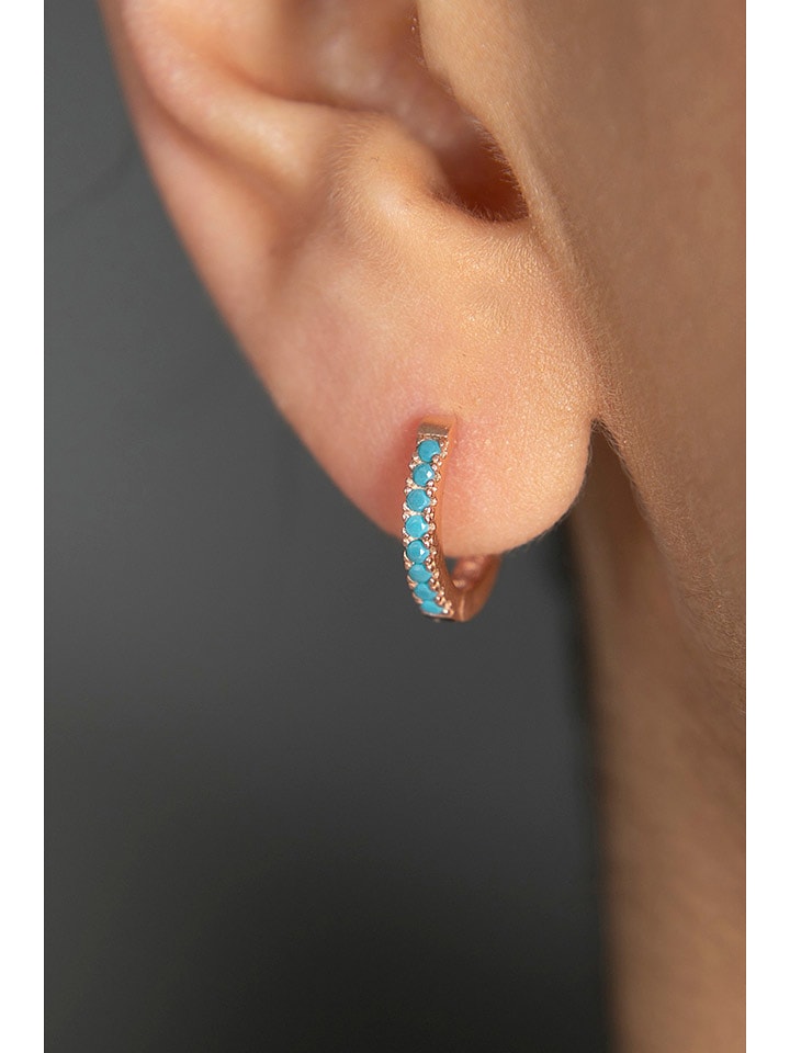 Lodie Silver Srebrne kolczyki-kreole z cyrkoniami rozmiar: onesize