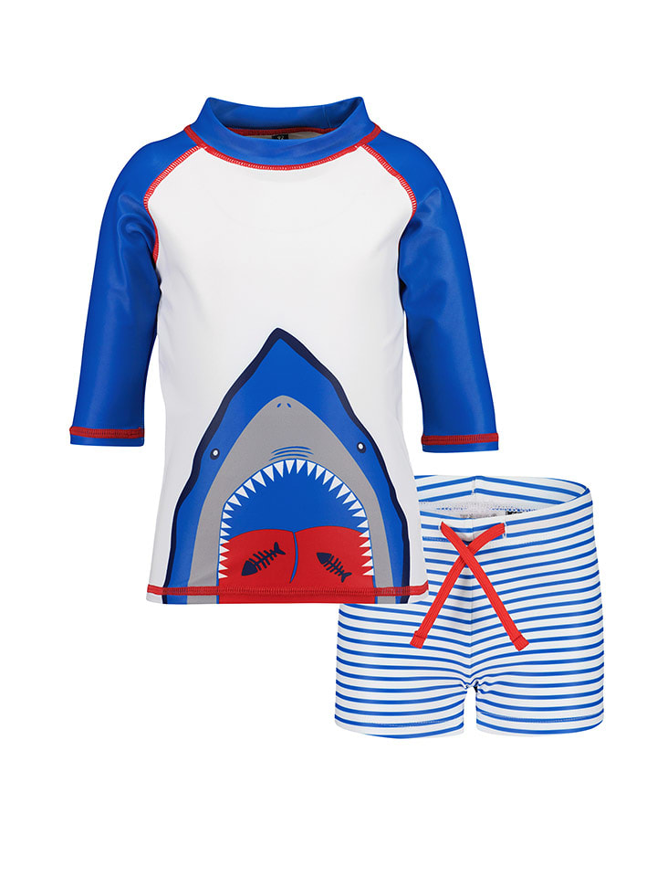 Blue Seven 2-częściowy zestaw kąpielowy w kolorze niebiesko-białym rozmiar: 104/110