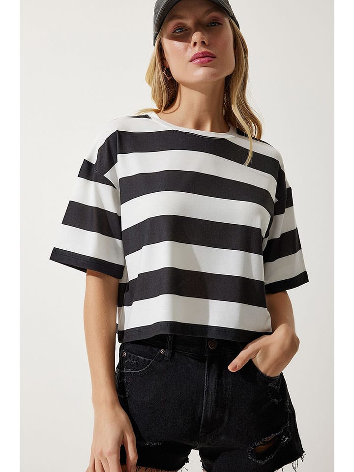 Happiness Istanbul Koszulka w kolorze czarno-białym rozmiar: 40