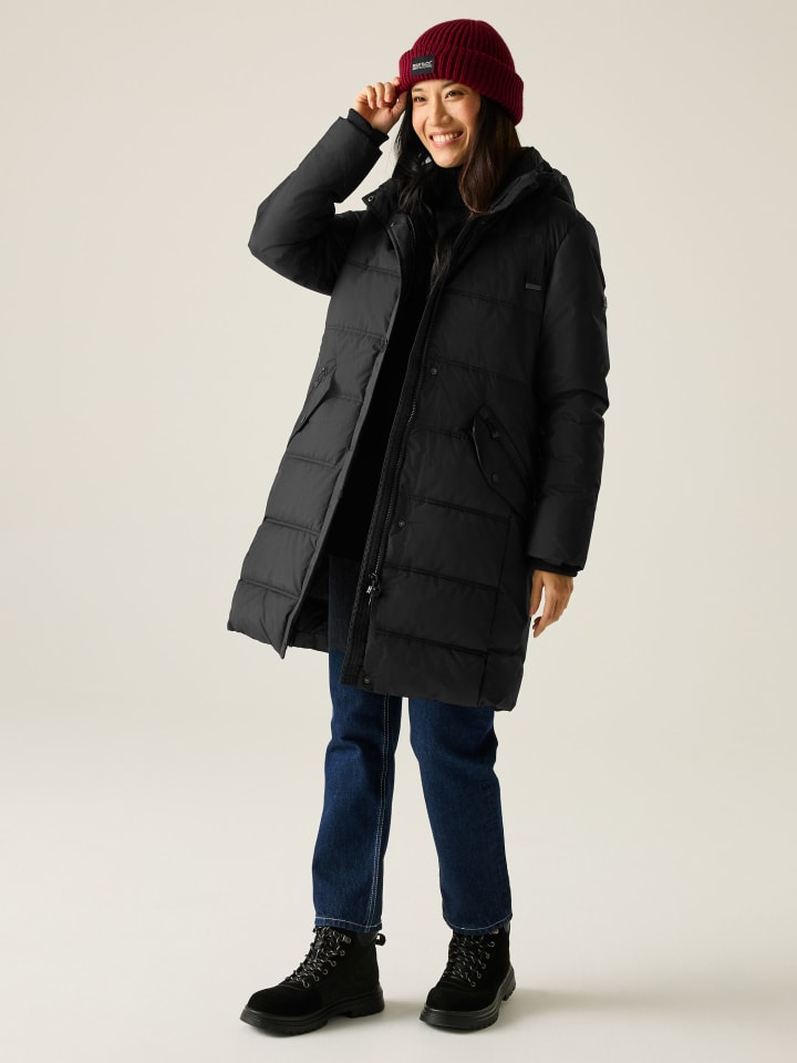 Regatta Płaszcz pikowany "Eryn" w kolorze czarnym rozmiar: 34