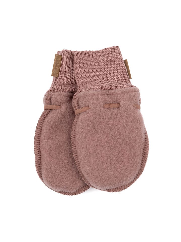 mikk-line Wełniane rękawiczki w kolorze szaroróżowym rozmiar: 62/68