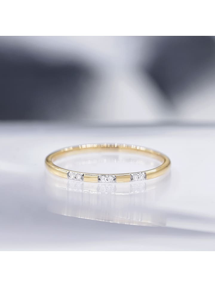 DIAMOND & CO Złoty pierścionek "Pour Toujours" z diamentami rozmiar: 52