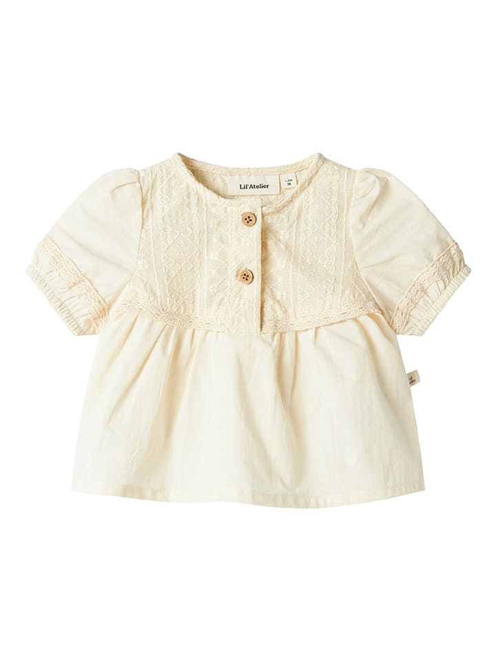 Lil Atelier Koszulka "Daisy" w kolorze kremowym rozmiar: 68