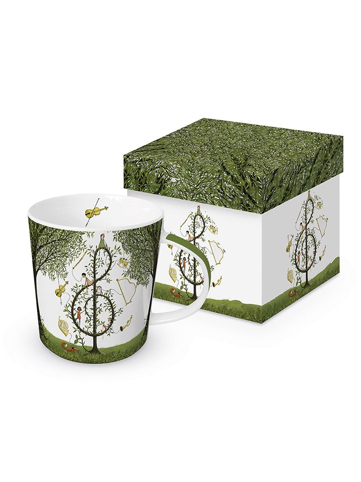 ppd Kubek jumbo "Music was my first love" w kolorze zielonym - 350 ml rozmiar: onesize