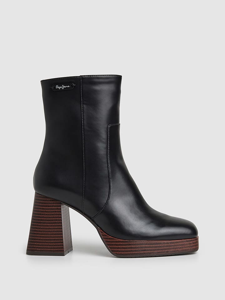 Pepe Jeans FOOTWEAR Botki "Abba Wood" w kolorze czarnym rozmiar: 39