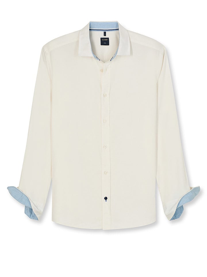 OLYMP Koszula "Casual" - Regular fit - w kolorze białym rozmiar: XL