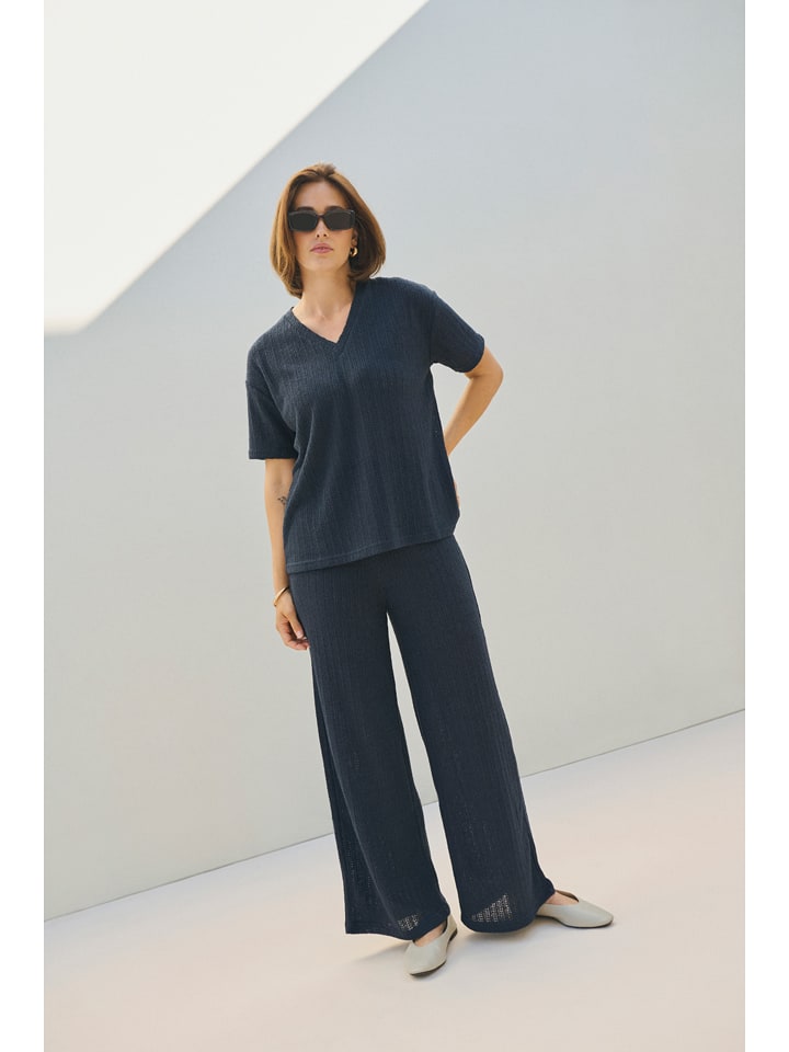 Kaffe Koszulka dzianinowa w kolorze granatowym rozmiar: XS