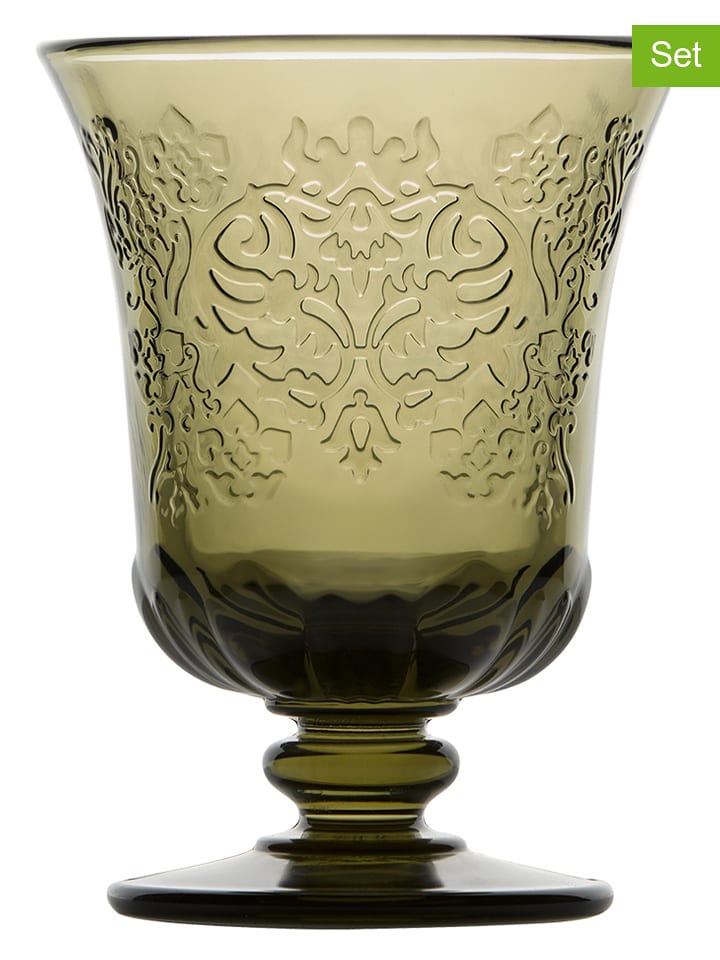 La Rochère France Szklanki (6 szt.) "Amboise" w kolorze oliwkowym - 290 ml rozmiar: onesize