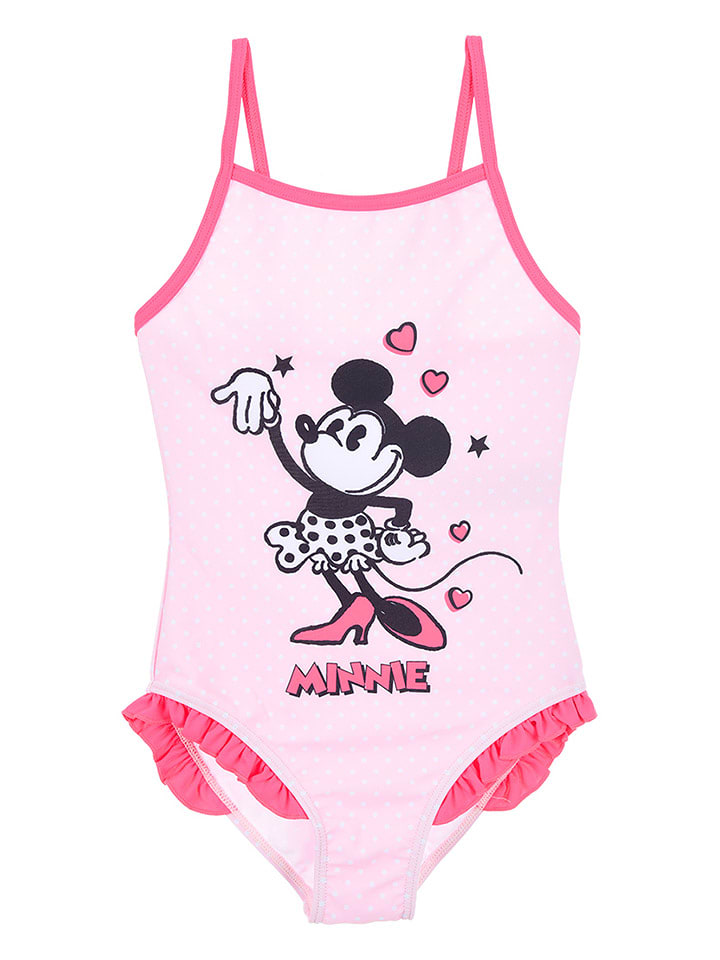 Disney Minnie Mouse Strój kąpielowy "Minnie" w kolorze jasnoróżowym rozmiar: 98