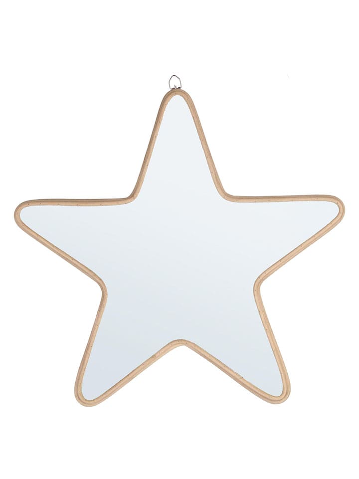 Bizzotto Lustro ścienne "Mozambico" w kolorze beżowym - 40 x 38 cm rozmiar: onesize