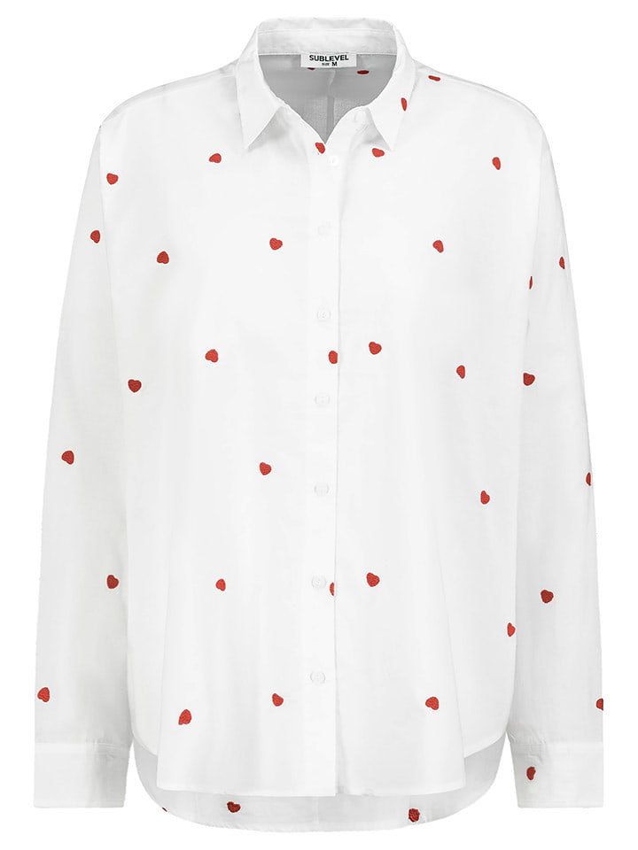 Sublevel Bluzka w kolorze biało-czerwonym rozmiar: M