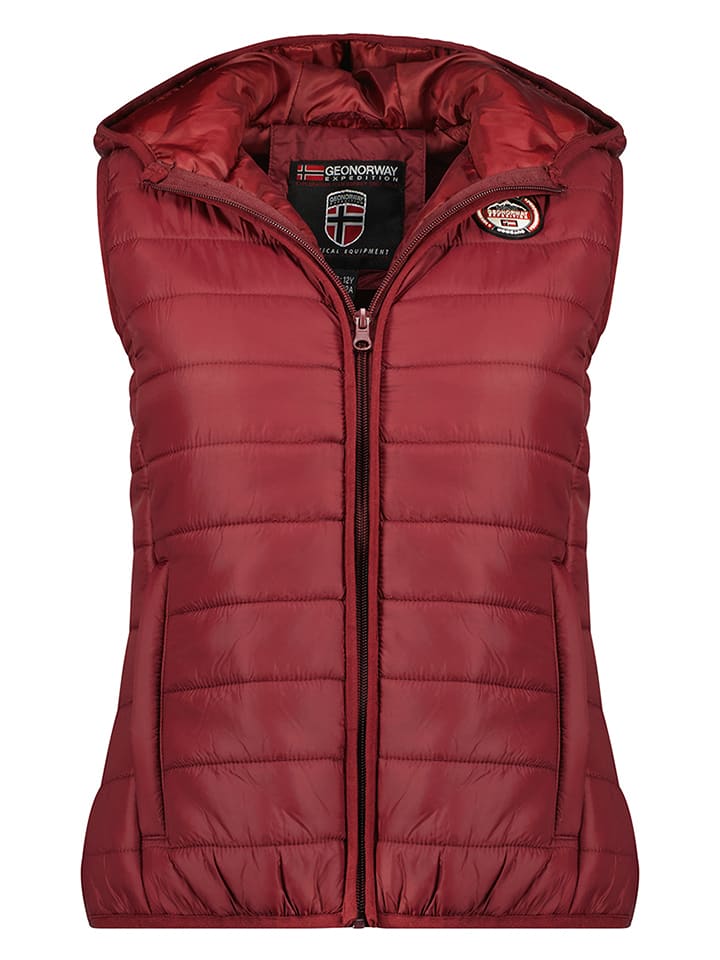 Geographical Norway Kamizelka pikowana "Vatika" w kolorze bordowym rozmiar: 152