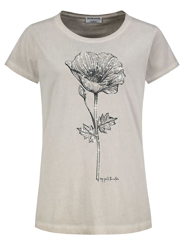 Fresh Made Koszulka w kolorze kremowym rozmiar: XXL