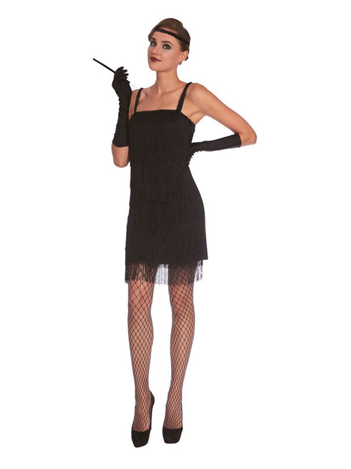 amscan 3-częściowy kostium "Flapper" w kolorze czarnym rozmiar: S