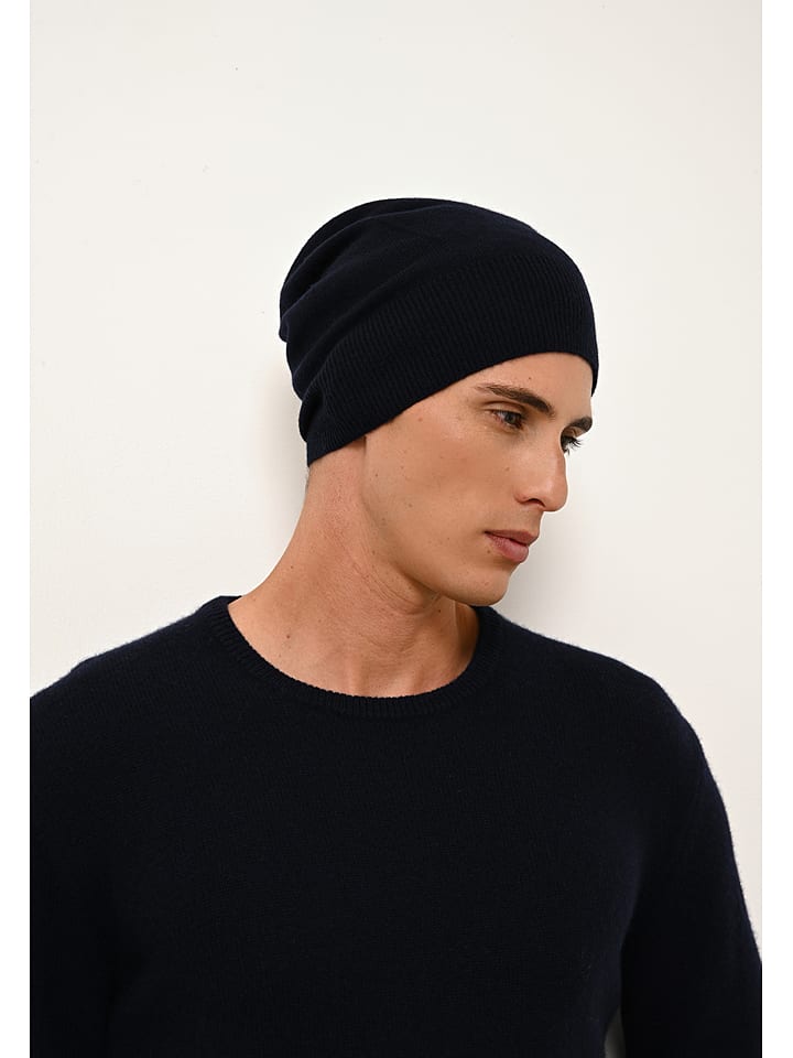 Just Cashmere Kaszmirowa czapka "Ginger" w kolorze granatowym rozmiar: onesize