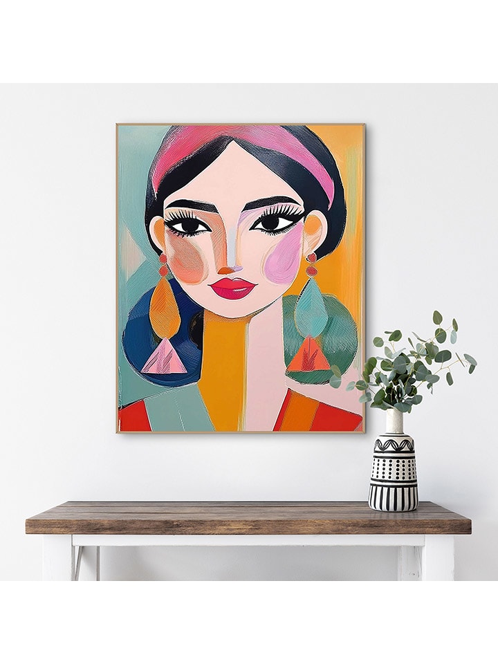 Orangewallz Druk artystyczny "Vibrant Woman I" w ramce rozmiar: 40x50 cm