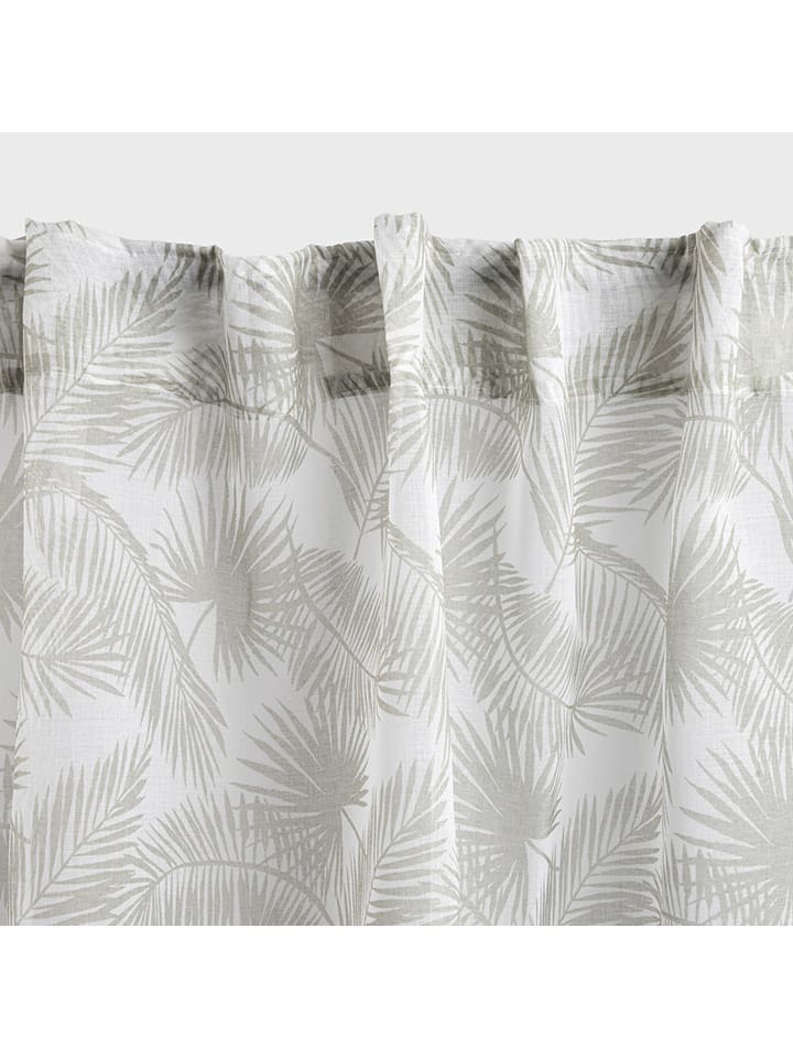 Homla Firanka "Eucalipto" w kolorze beżowo-szarym - 250 x 140 cm rozmiar: onesize