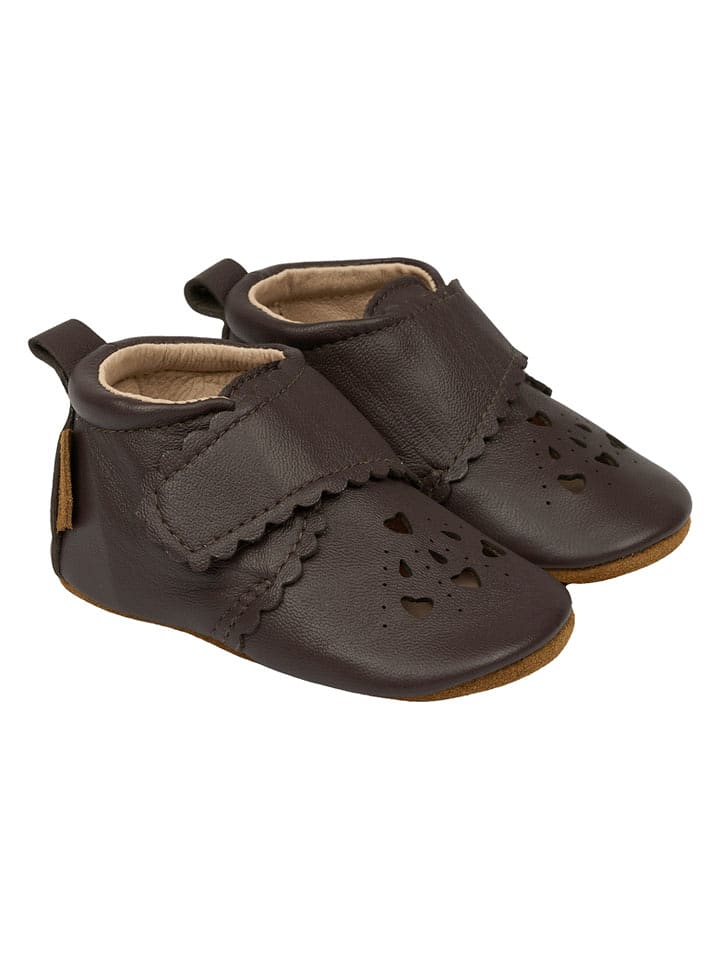 mikk-line Skórzane buty w kolorze brązowym do raczkowania rozmiar: 26/27