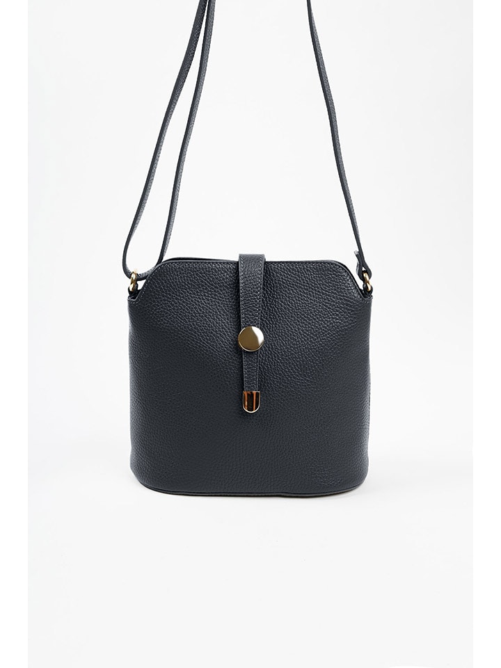 Lia Biassoni Skórzana torebka w kolorze czarnym - 24 x 22 x 10 cm rozmiar: onesize