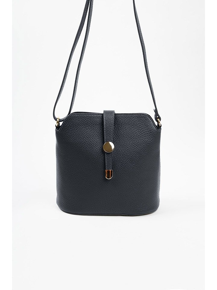 Lia Biassoni Skórzana torebka w kolorze czarnym - 24 x 22 x 10 cm rozmiar: onesize