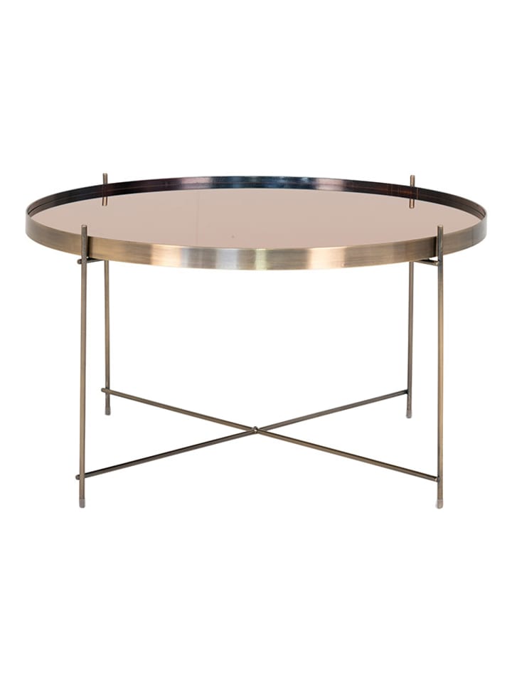 House Nordic Stolik w kolorze złotym - wys. 40 cm x Ø 70 cm rozmiar: onesize