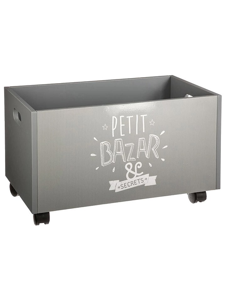 WellHome for Kids Skrzynia w kolorze szarym na zabawki - 48 x 30 x 28 cm rozmiar: onesize