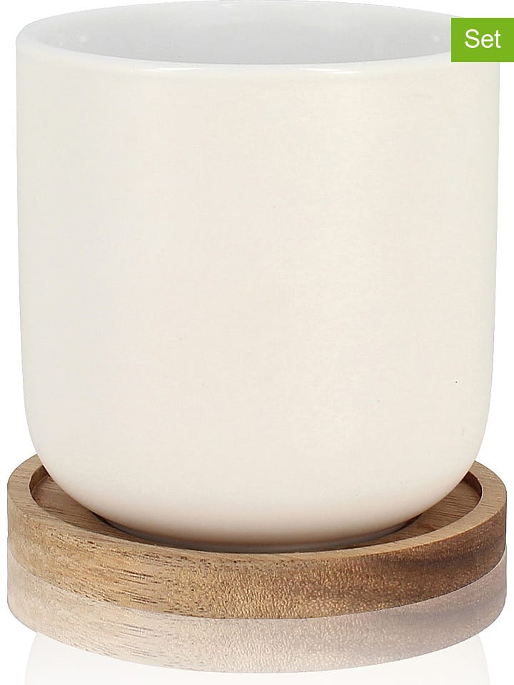 Ogo Living Kubki (2 szt.) w kolorze białym - 250 ml rozmiar: onesize