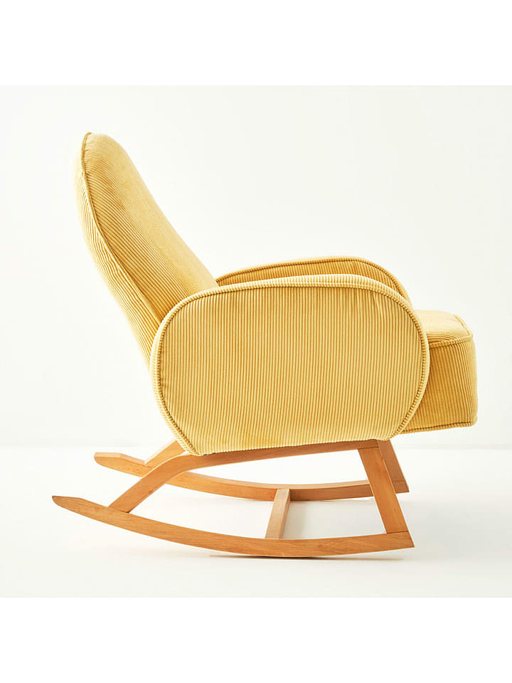 BELLA MAISON Fotel bujany "Meira" w kolorze musztardowym - 78 x 75 x 91 cm rozmiar: onesize