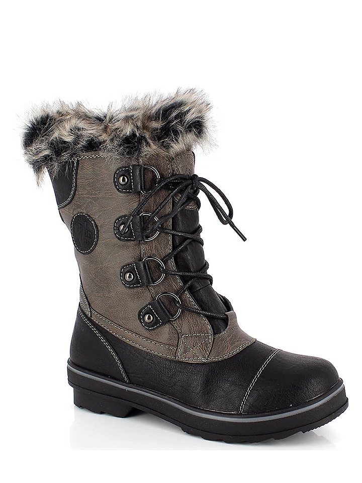 Kimberfeel Kozaki zimowe "Megeve" w kolorze czarno-czerwonym rozmiar: 39