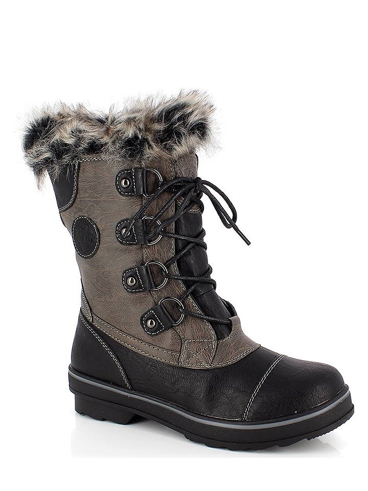 Kimberfeel Kozaki zimowe "Megeve" w kolorze czarno-czerwonym rozmiar: 39