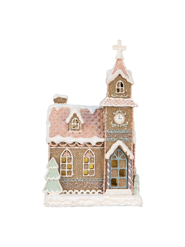 Clayre & Eef Dekoracja LED w kolorze jasnobrązowym - 14 x 23 x 12 cm rozmiar: onesize