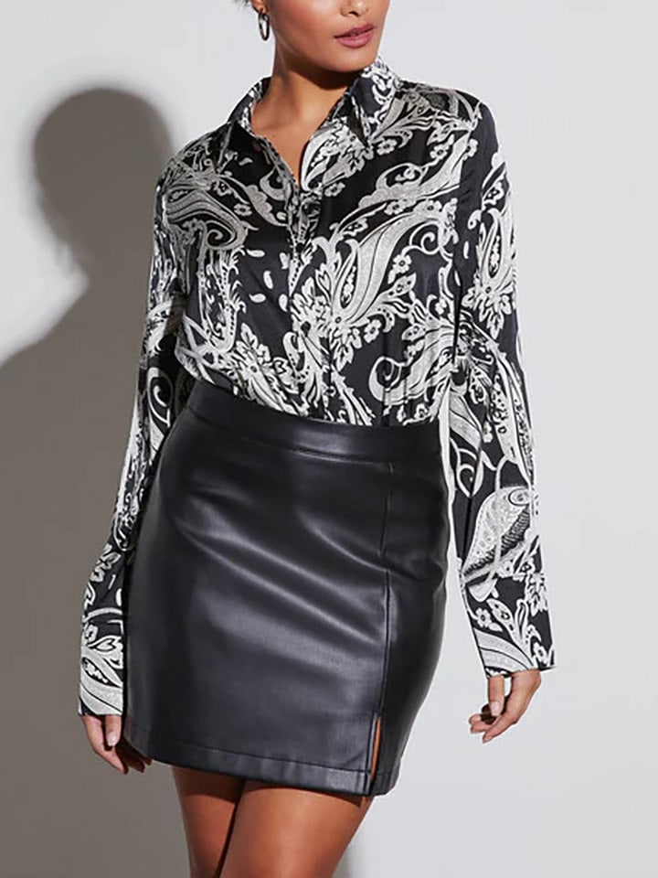 Milan Kiss Bluzka w kolorze czarno-kremowym rozmiar: L