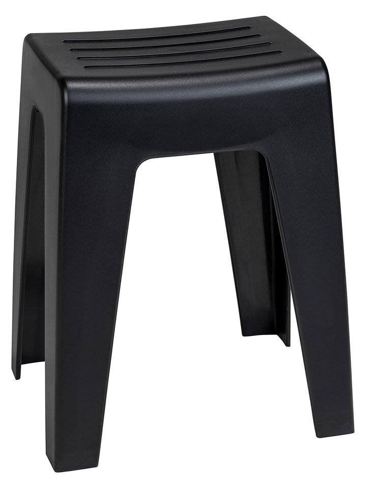 Wenko Hocker łazienkowy "Kumba" w kolorze czarnym - 38 x 47 x 32 cm rozmiar: onesize