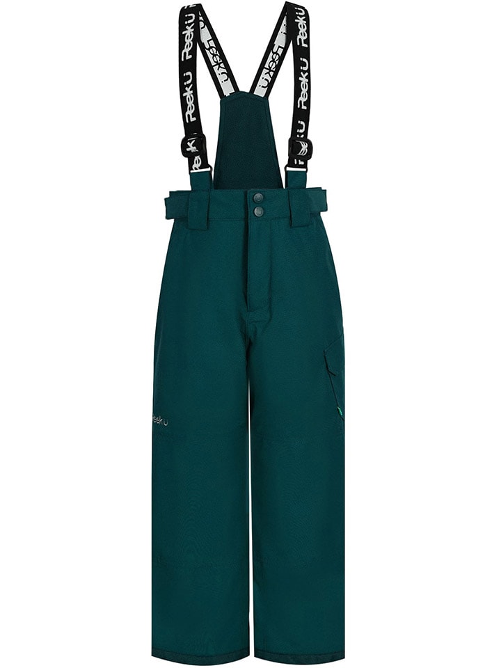 Peek U Spodnie narciarskie "Tyson" w kolorze ciemnozielonym rozmiar: 128