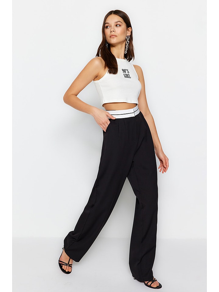 trendyol Spodnie w kolorze czarnym rozmiar: 40