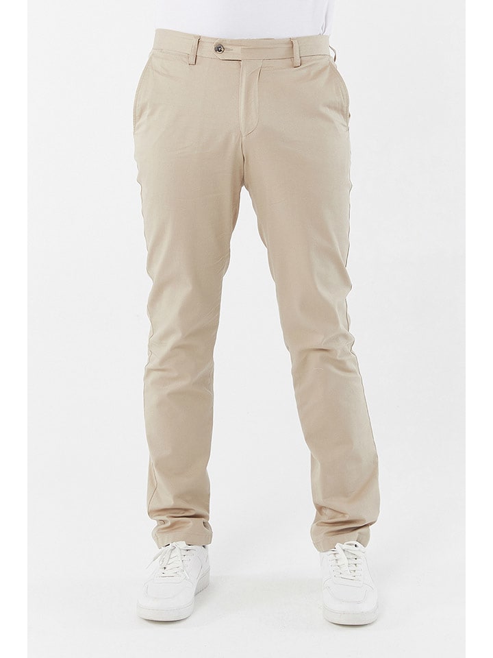 Galvanni Spodnie "Vistaz" w kolorze beżowym rozmiar: W32