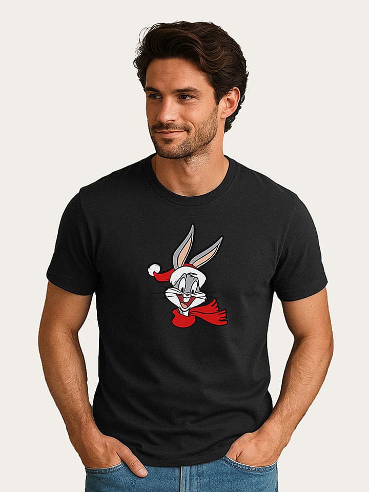 WOOOP Koszulka "Looney Tunes Bugs Bunny" w kolorze czarnym rozmiar: S