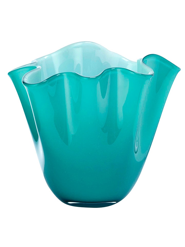 Onlylux Wazon "Wave" w kolorze turkusowym - wys. 13 cm rozmiar: onesize