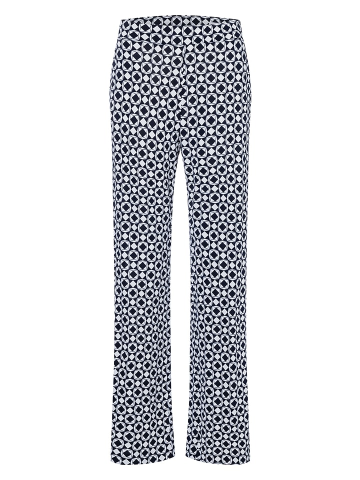 MAC Spodnie "Chiara" w kolorze czarno-białym rozmiar: 36/L30