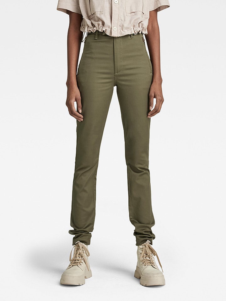 G-Star Spodnie chino w kolorze zielonym rozmiar: W24/L30