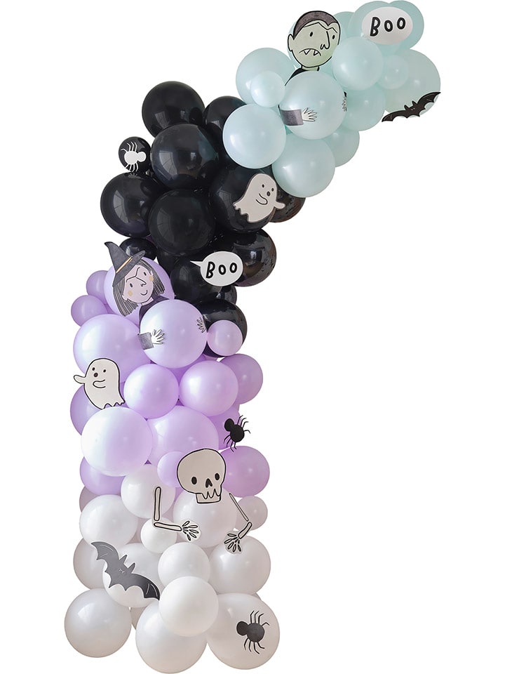 amscan Girlanda balonowa w kolorze fioletowo-czarno-błękitnym rozmiar: onesize