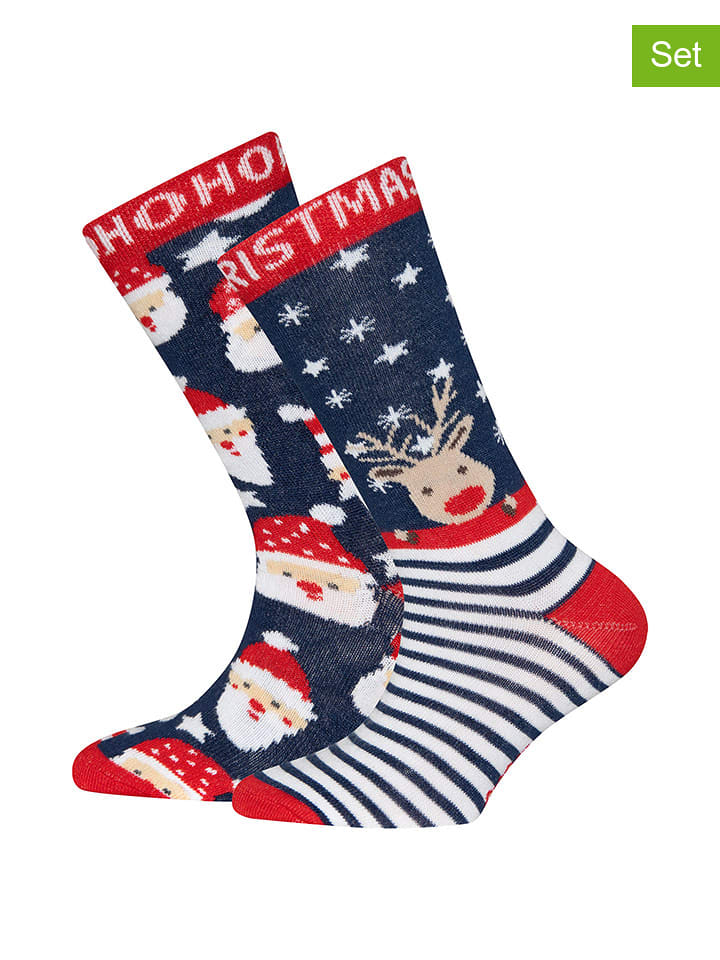 ewers Skarpety (2 pary) w kolorze granatowo-czerwonym rozmiar: 23-26