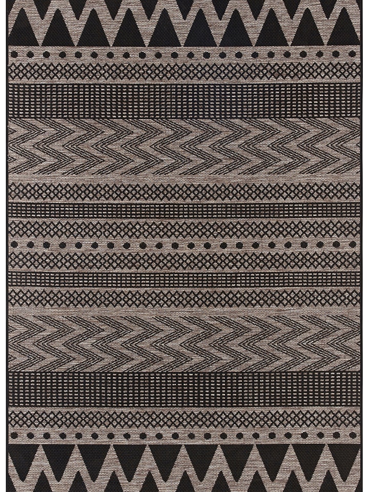 NORTHRUGS Dywan zewnętrzny "Sidon" w kolorze beżowo-antracytowym rozmiar: 70x140 cm