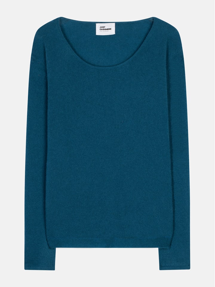 Just Cashmere Kaszmirowy sweter "Fiona" w kolorze niebieskim rozmiar: M