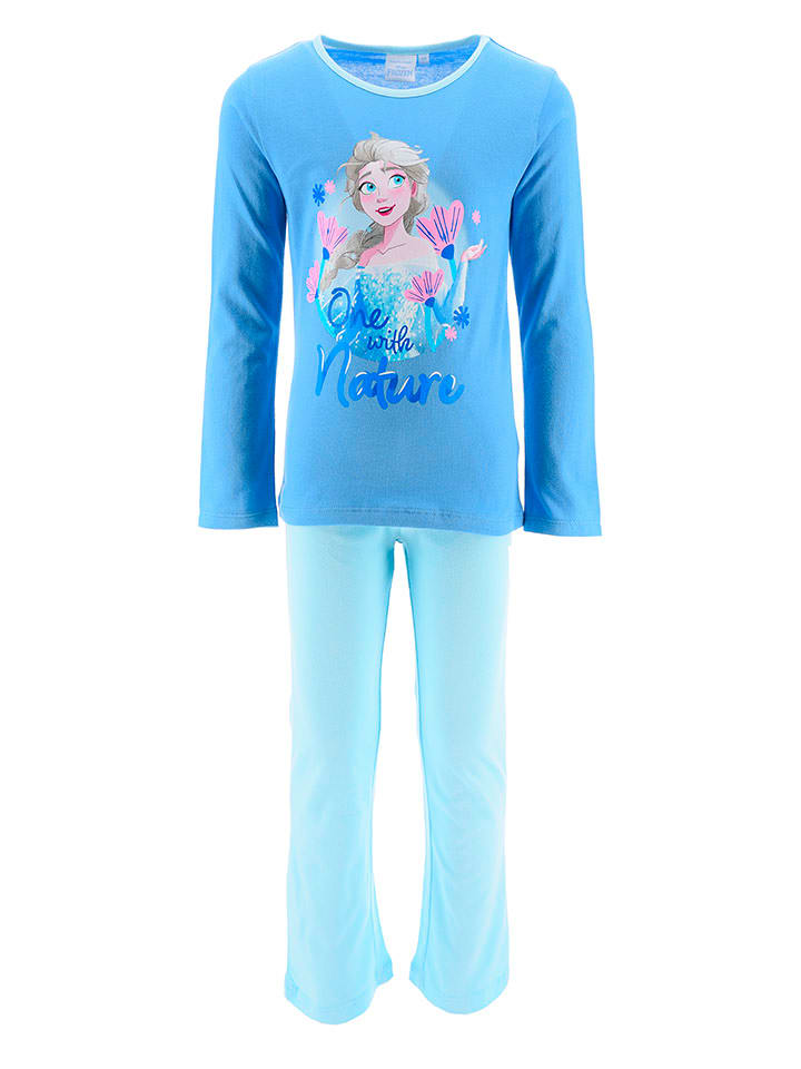 Disney Frozen Piżama "Kraina Lodu" w kolorze błękitnym rozmiar: 104