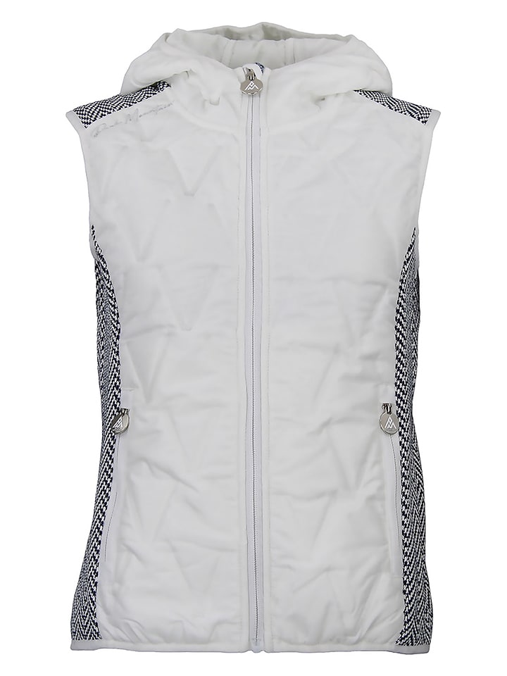 Peak Mountain Kamizelka pikowana w kolorze biało-czarnym rozmiar: S