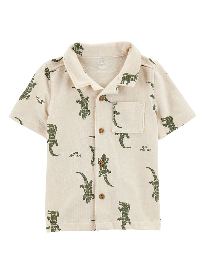 carter's Koszula w kolorze zielono-beżowym rozmiar: 92