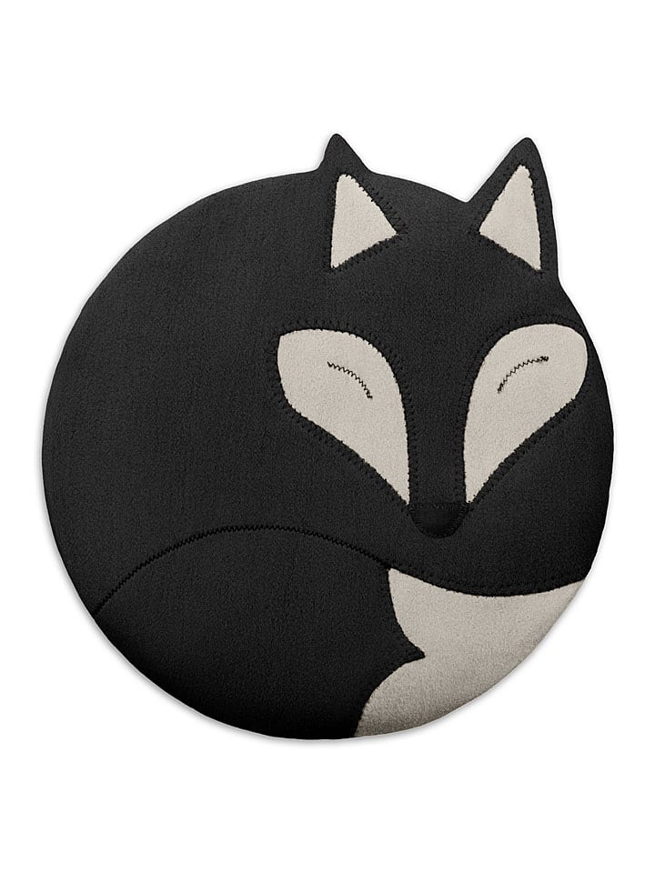 Leschi Poduszka w kolorze czarnym z organicznymi ziarnami na brzuch i plecy rozmiar: onesize