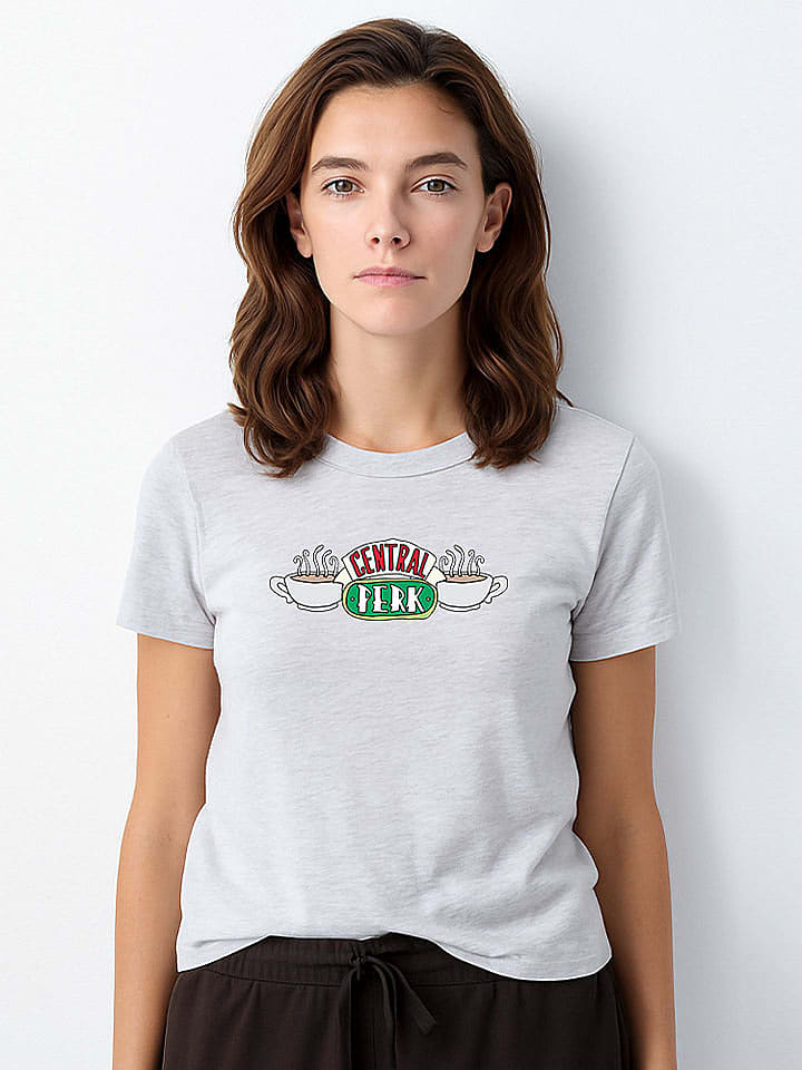 WOOOP Koszulka "Friends central perk" w kolorze szarym rozmiar: S