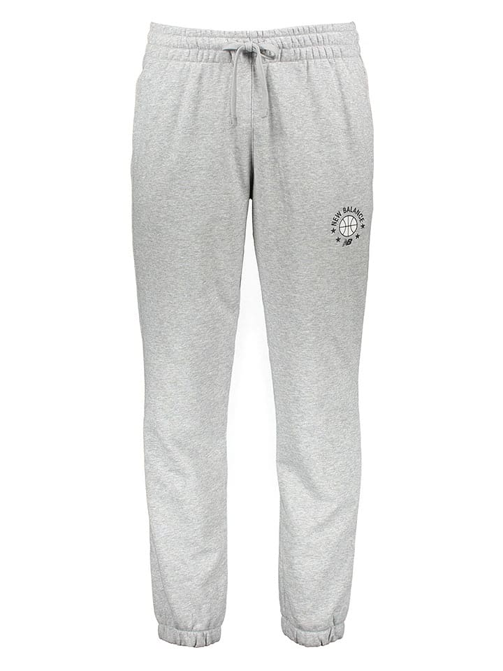 New Balance Spodnie dresowe "Hoops Essentials" w kolorze szarym rozmiar: L